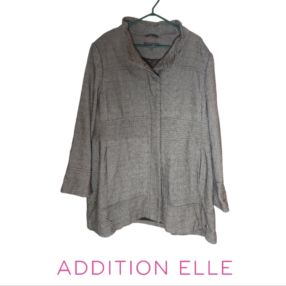 Addition Elle Grey Wool Blend Jacket